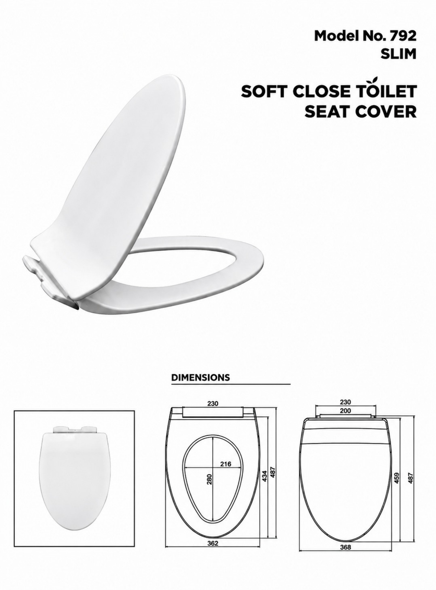 Model No. 792 Soft Close